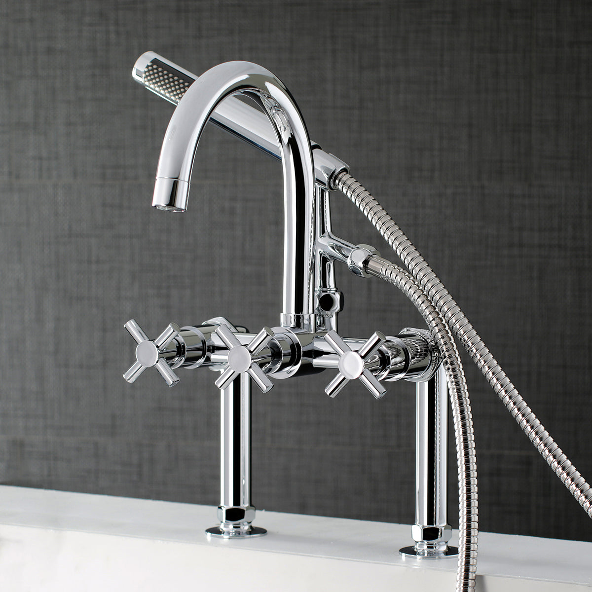 Aqua Vintage Concord 7-Inch Deck Mount Clawfoot Tub Faucet