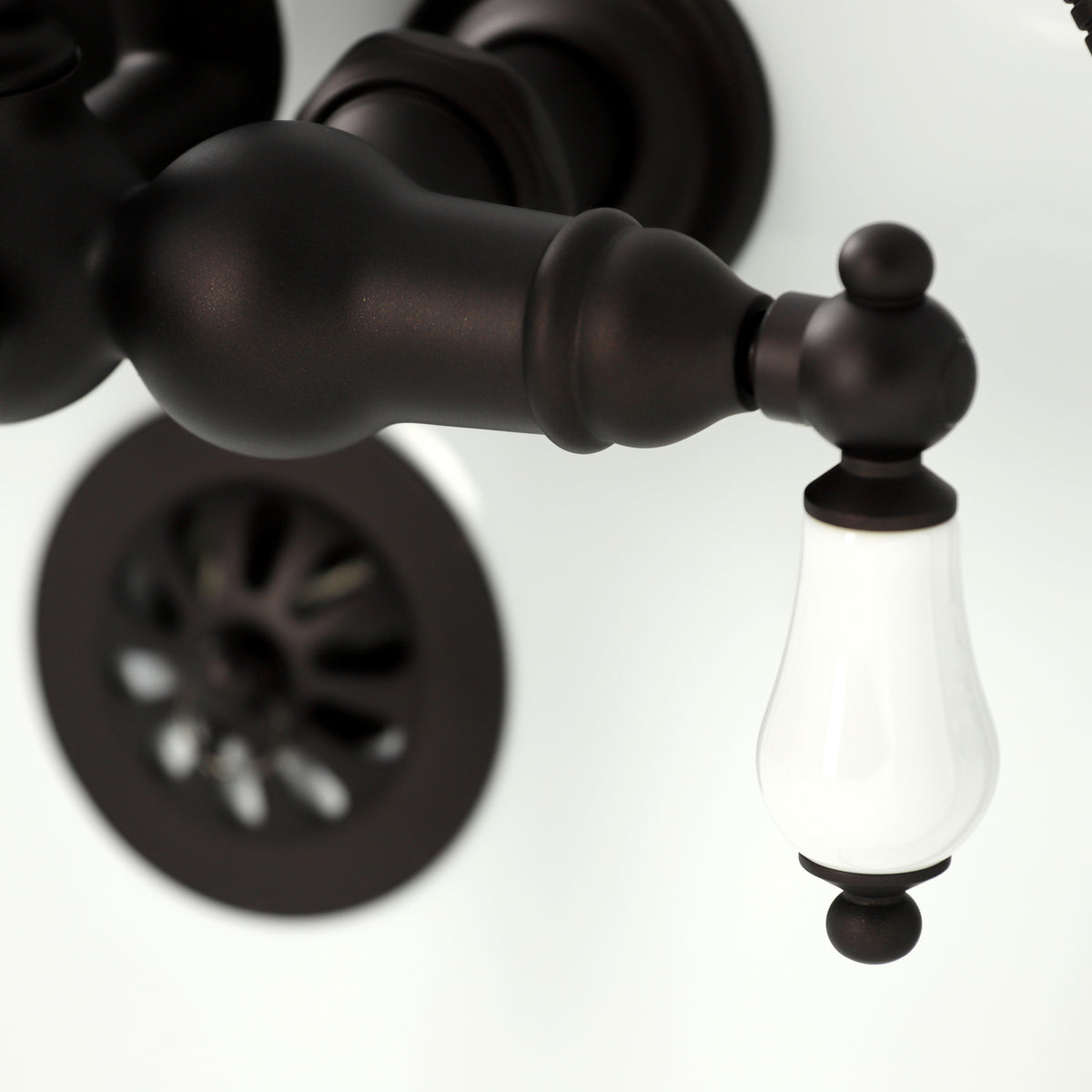 Vintage 3-3/8&quot; Tub Wall Mount Clawfoot Tub Faucet with Hand Shower