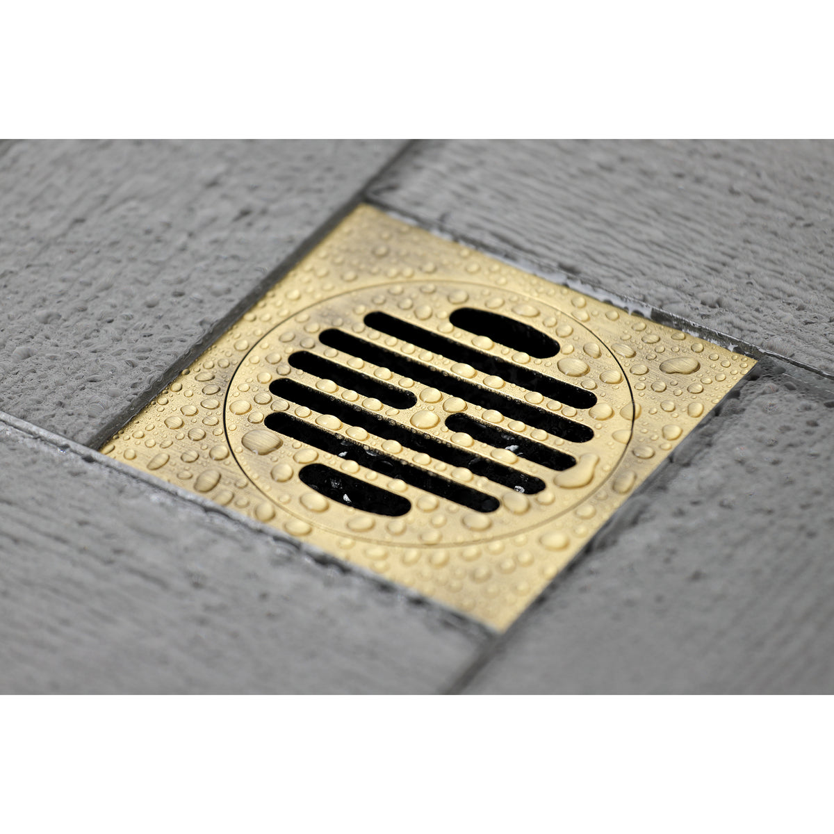 Kingston Brass Watercourse Symmetric 4&quot; Square Grid Shower Drain