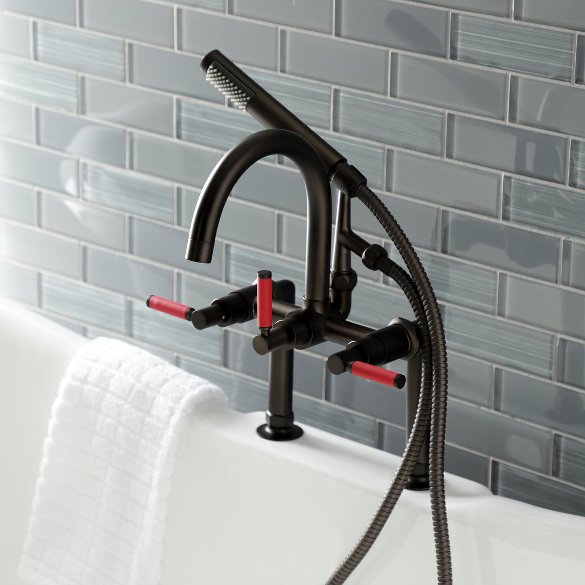 Aqua Vintage Kaiser 7-Inch Deck Mount Clawfoot Tub Faucet