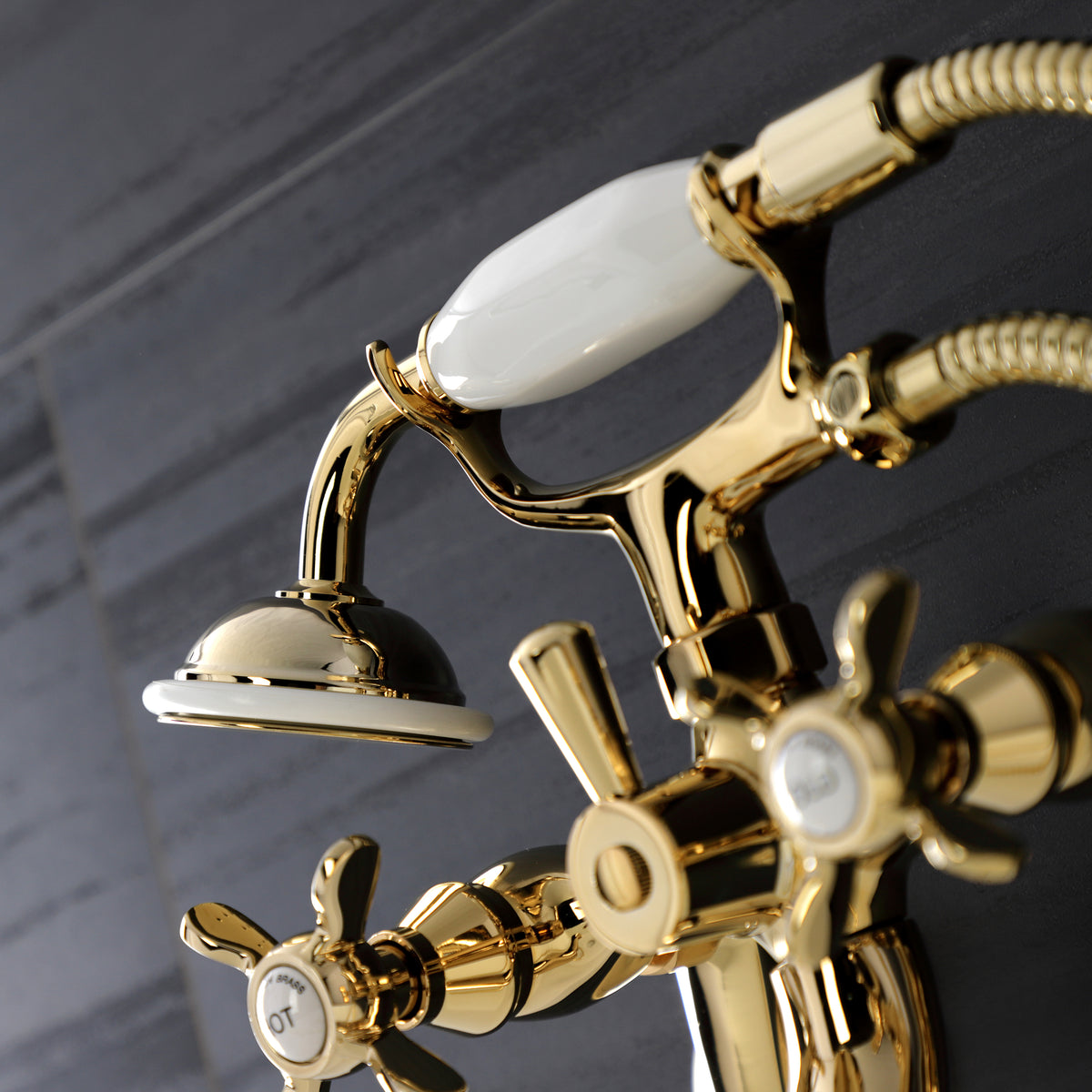 Essex Wall Mount Clawfoot Tub Faucet with Hand Shower