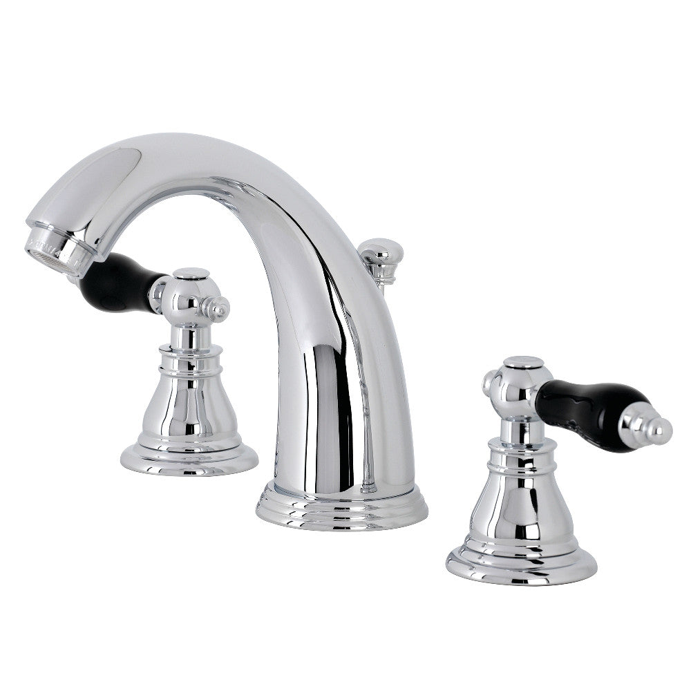 Kingston Brass KB987AKLSB Duchess Widespread Bathroom Faucet with Plastic Pop-Up