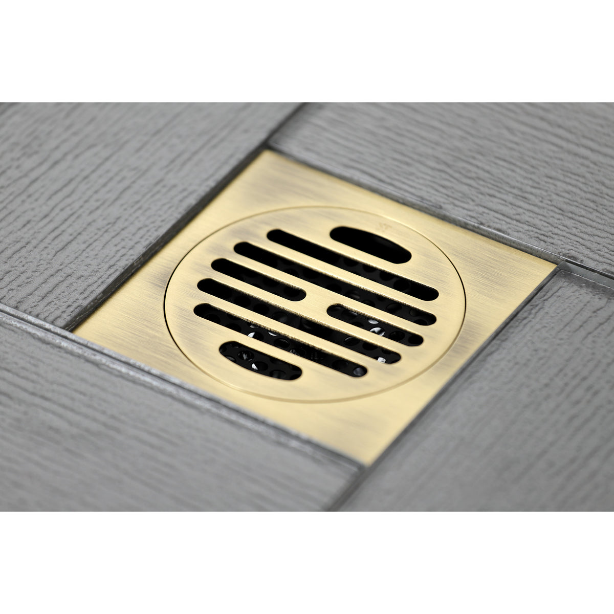 Kingston Brass Watercourse Symmetric 4&quot; Square Grid Shower Drain