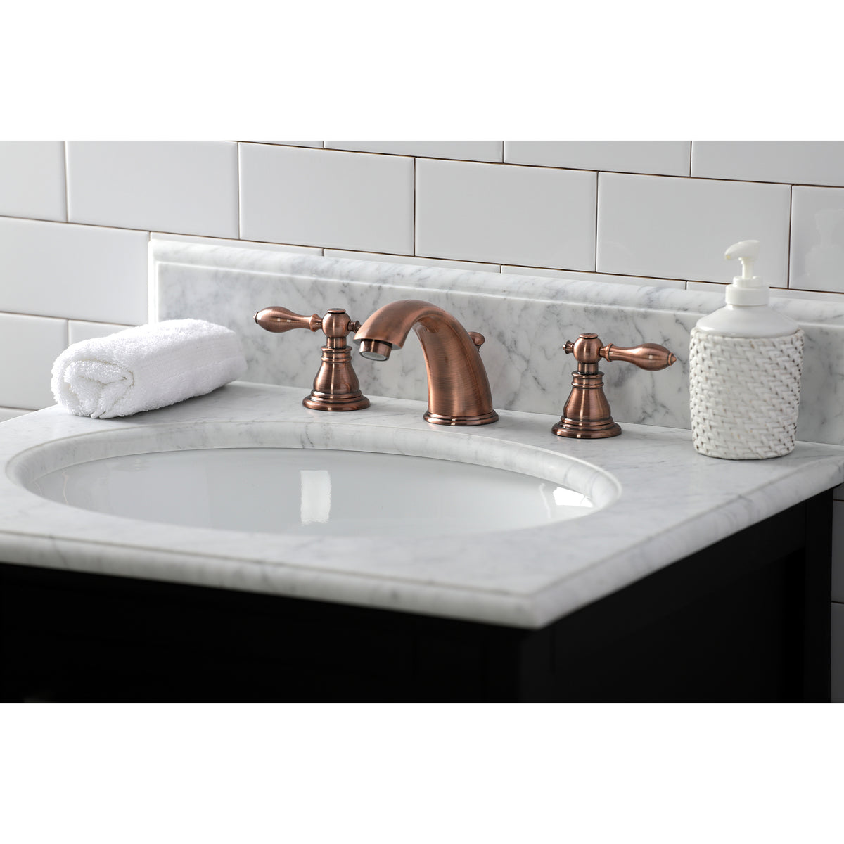 Kingston Brass KB962ACL American Classic Widespread Bathroom Faucet with Retail Pop-Up