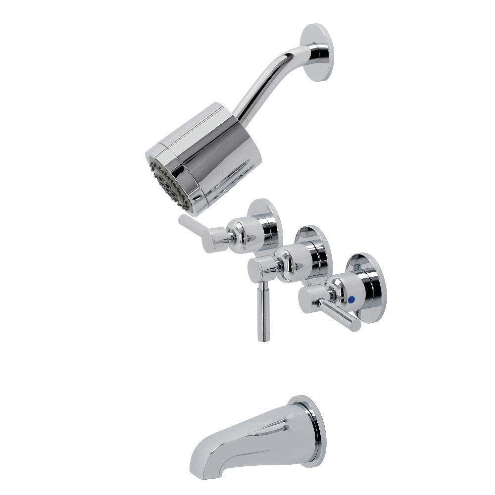 Concord Three-Handle Tub and Shower Faucet
