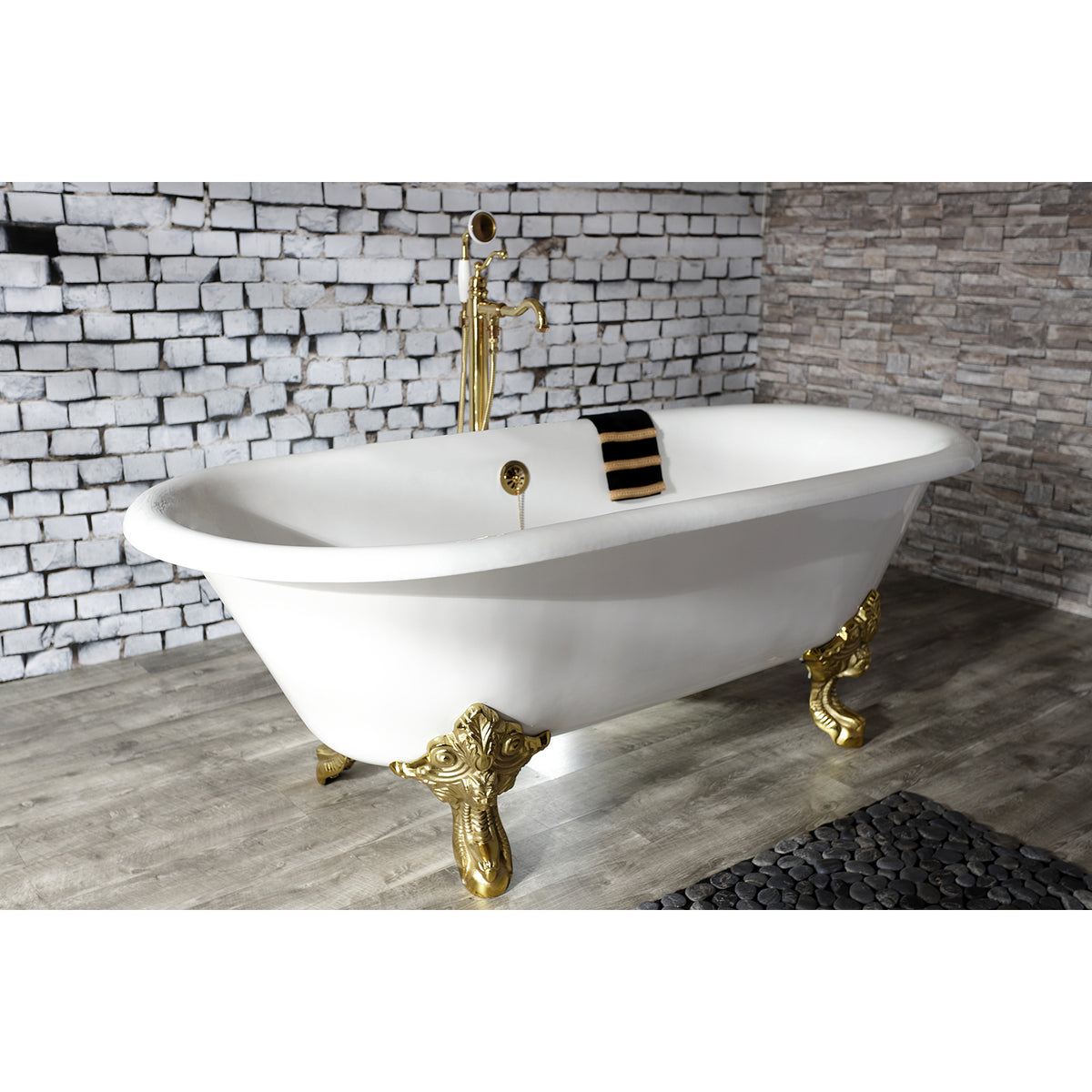 English Country Freestanding Tub Faucet with Hand Shower