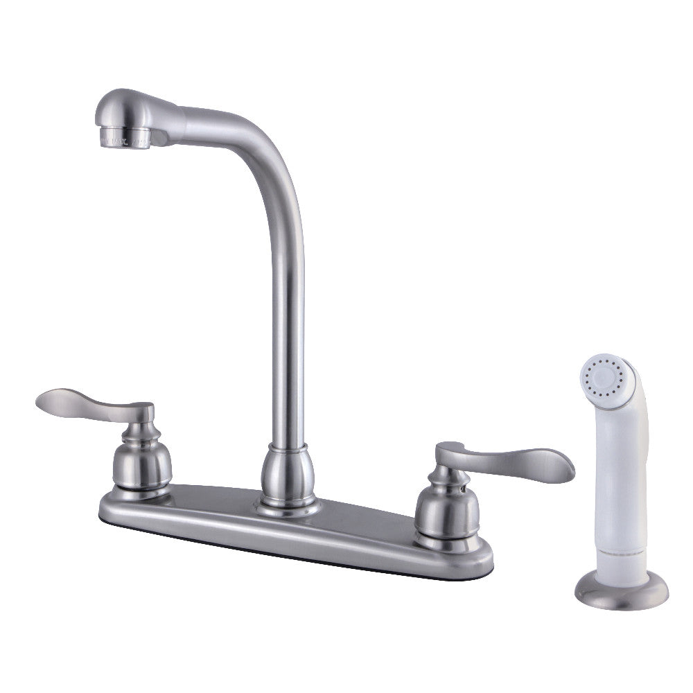 Kingston Brass FB758NFLSP NuWave French 8-Inch Centerset Kitchen Faucet with Sprayer