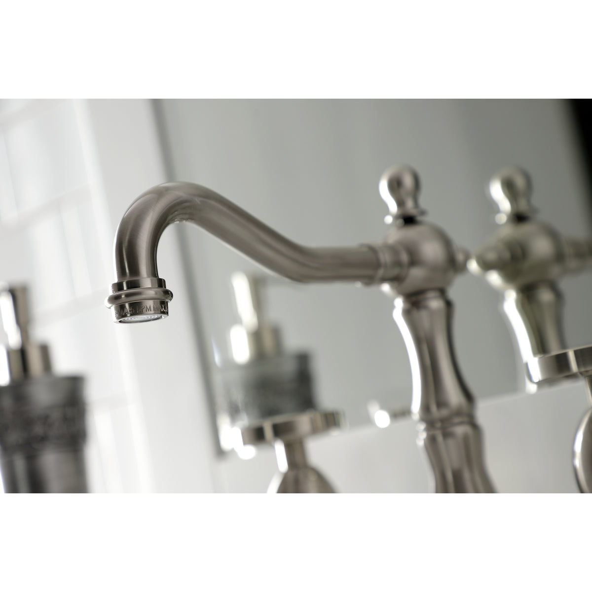 Kingston Brass KS1978RX Belknap Widespread Bathroom Faucet with Brass Pop-Up