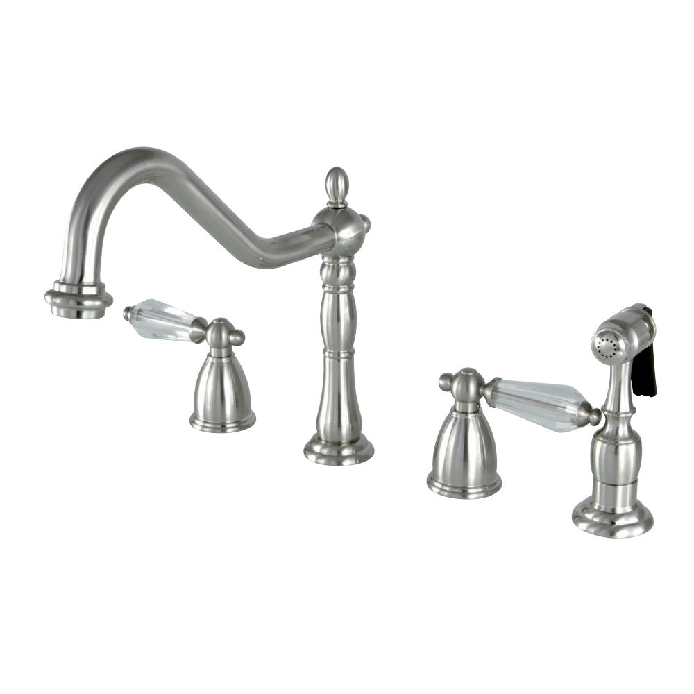 Kingston Brass KB1792WLLBS Widespread Kitchen Faucet