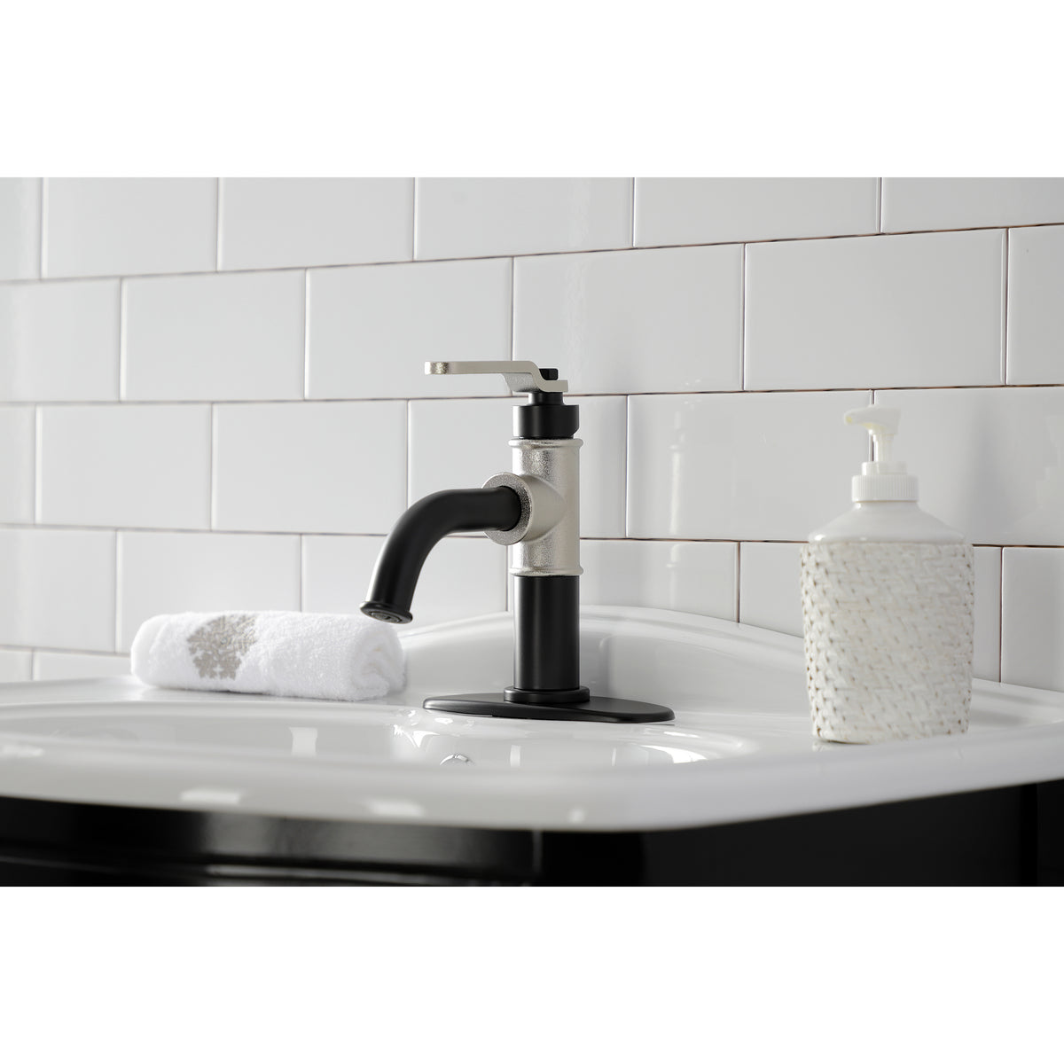 Kingston Brass KSD2828KL Whitaker Single-Handle Bathroom Faucet with Push Pop-Up