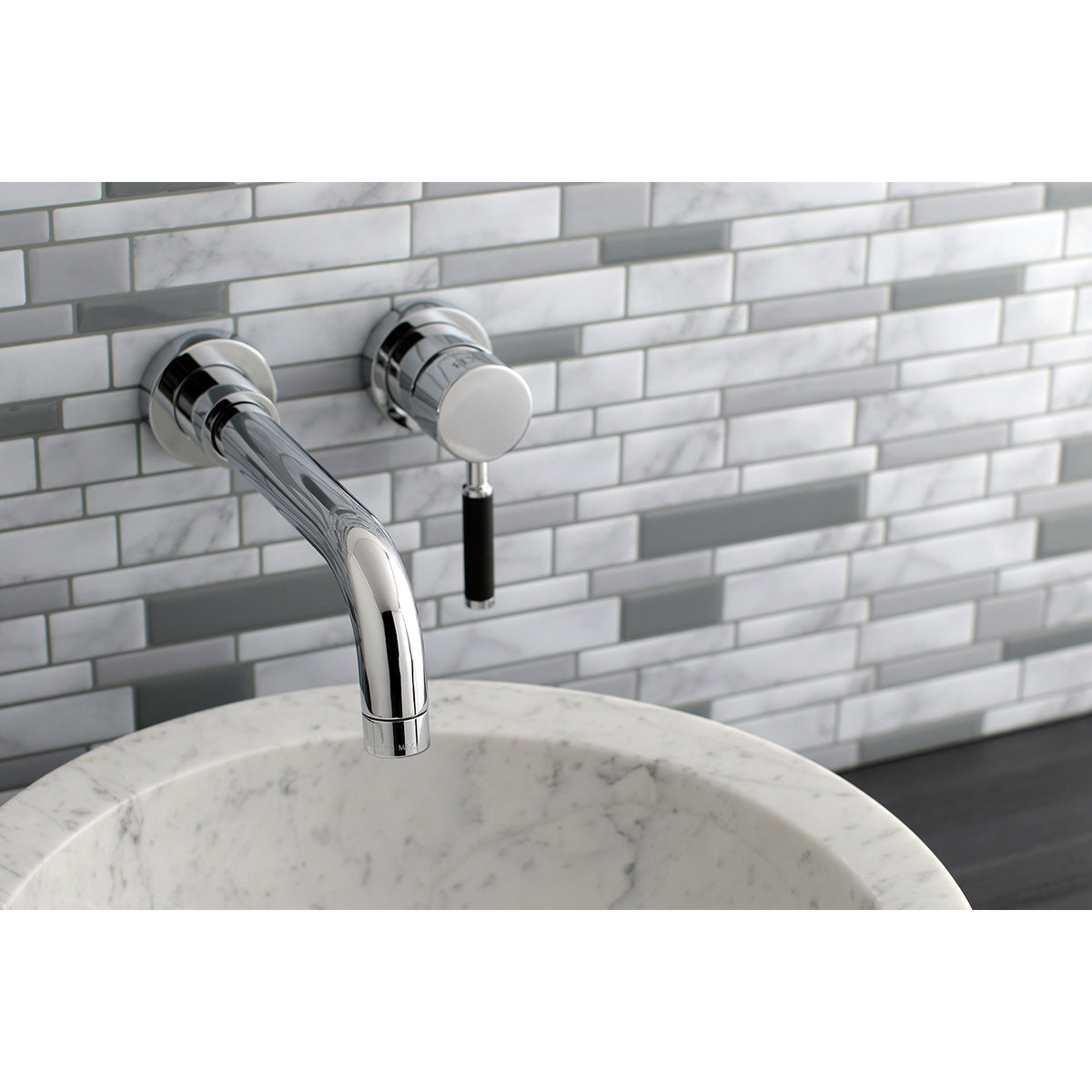 Kingston Brass KS8118DKL Kaiser Single-Handle Wall Mount Bathroom Faucet