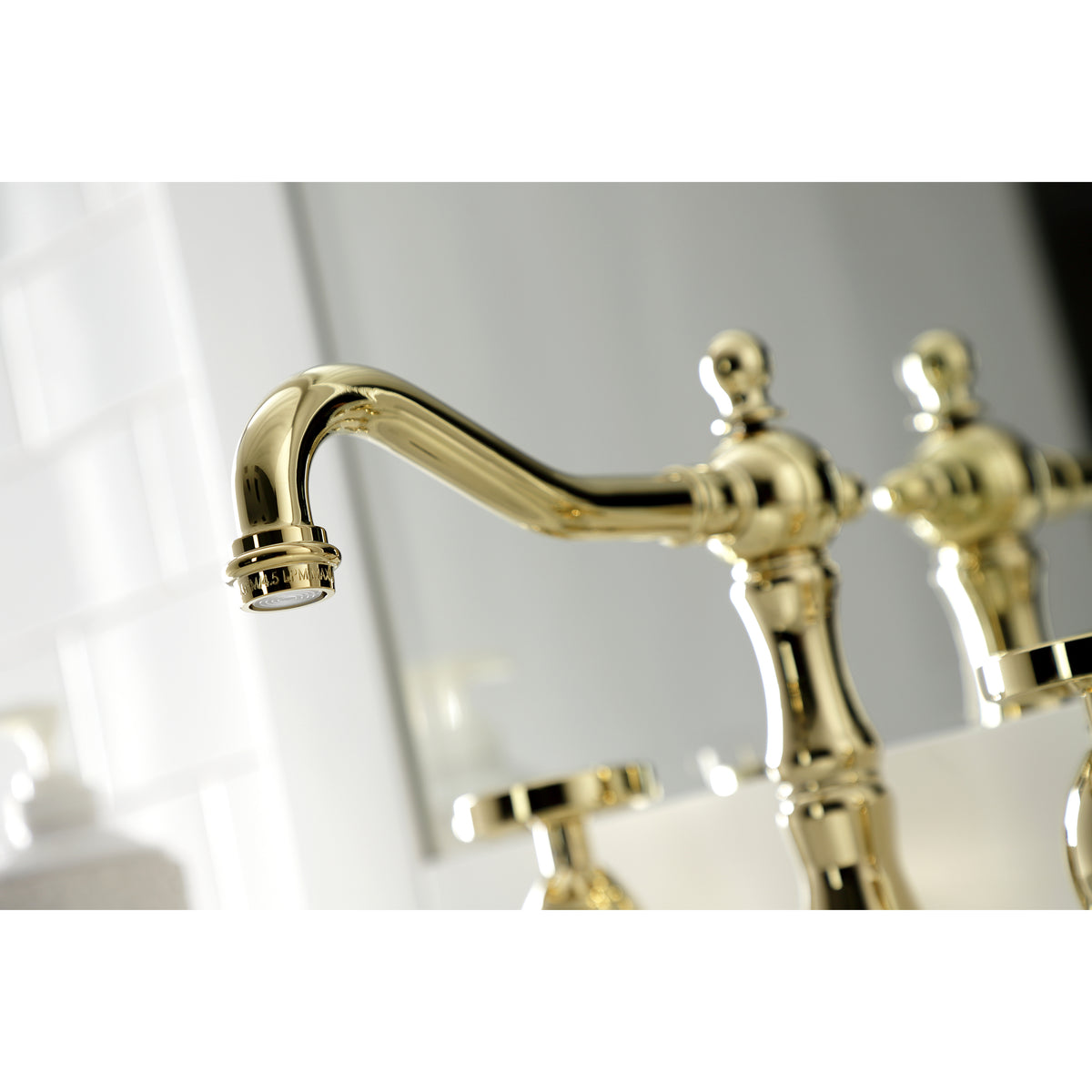 Kingston Brass KS1978RX Belknap Widespread Bathroom Faucet with Brass Pop-Up