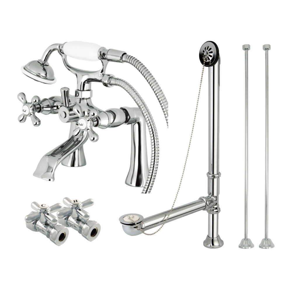 Vintage Deck Mount Clawfoot Tub Faucet Package