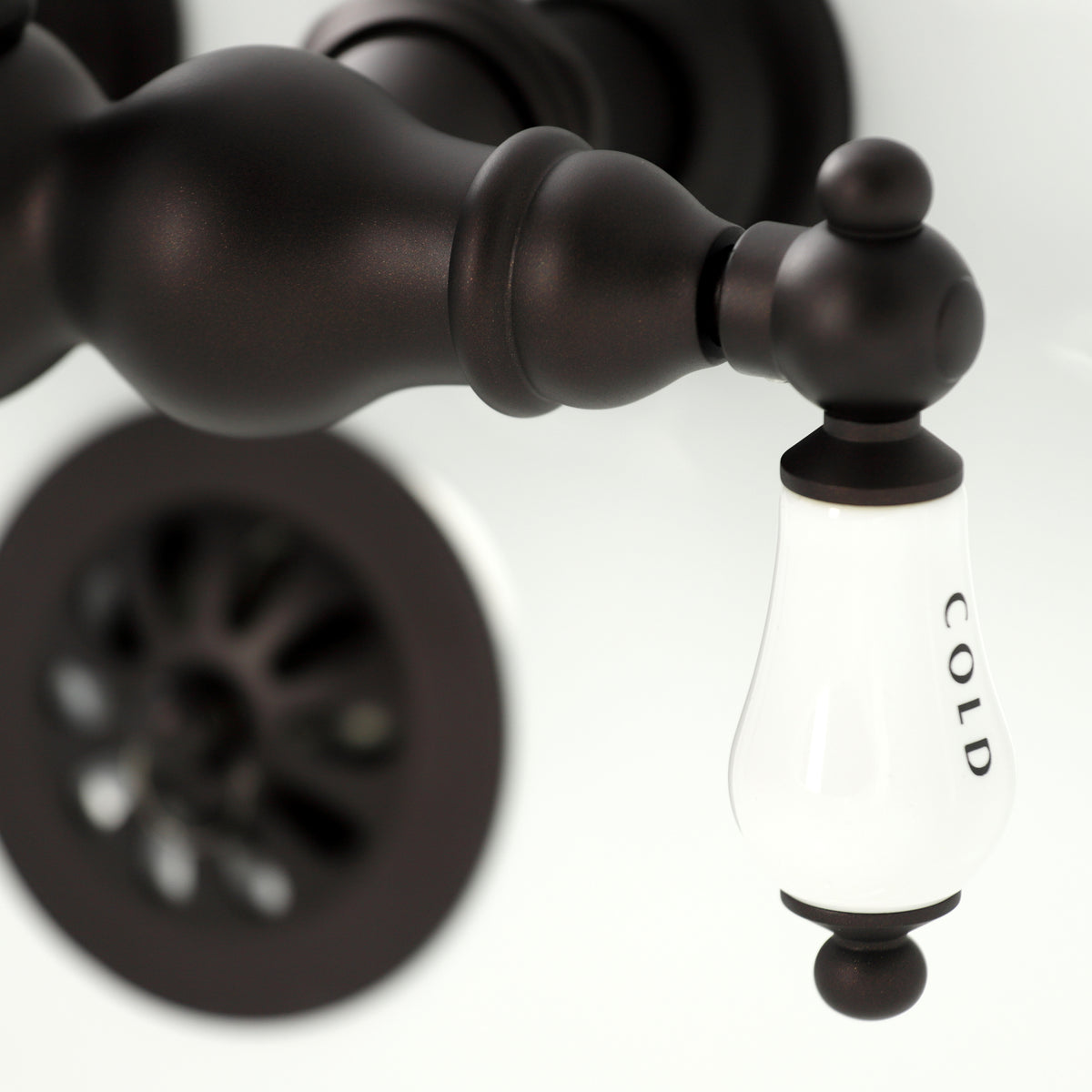 Heritage 3-3/8&quot; Tub Wall Mount Clawfoot Tub Faucet