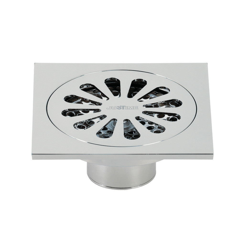 Kingston Brass Watercourse Sunburst 4&quot; Square Grid Shower Drain