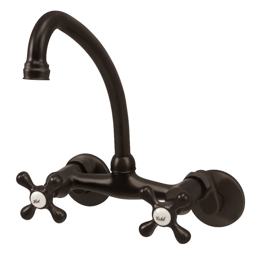 Kingston Brass KS214ORB Kingston Two Handle Wall Mount Kitchen Faucet