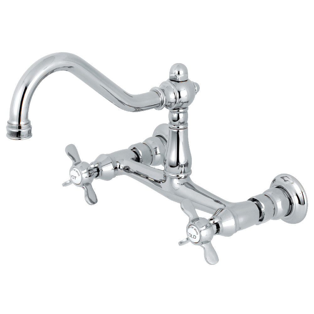 Kingston Brass KS3241BEX 8&quot; Center Wall Mount Bathroom Faucet