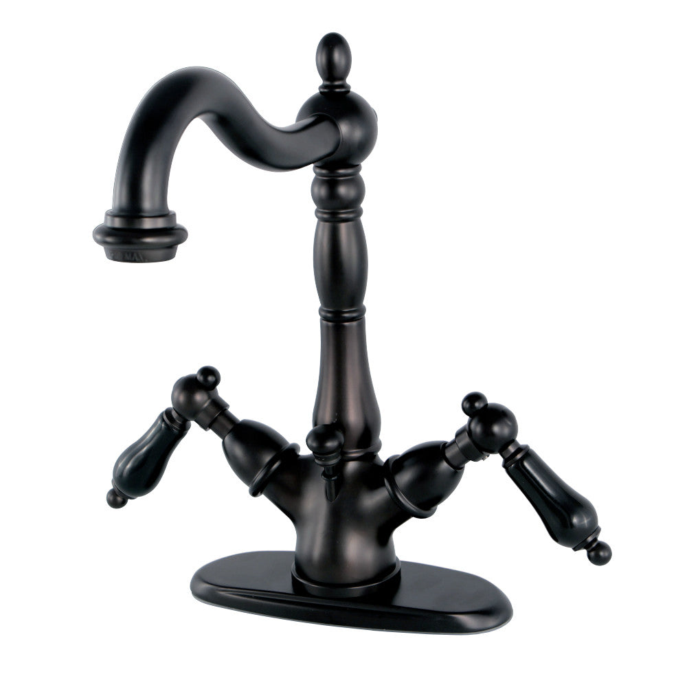 Kingston Brass KS1435PKL Duchess Two-Handle Bathroom Faucet with Brass Pop-Up and Cover Plate