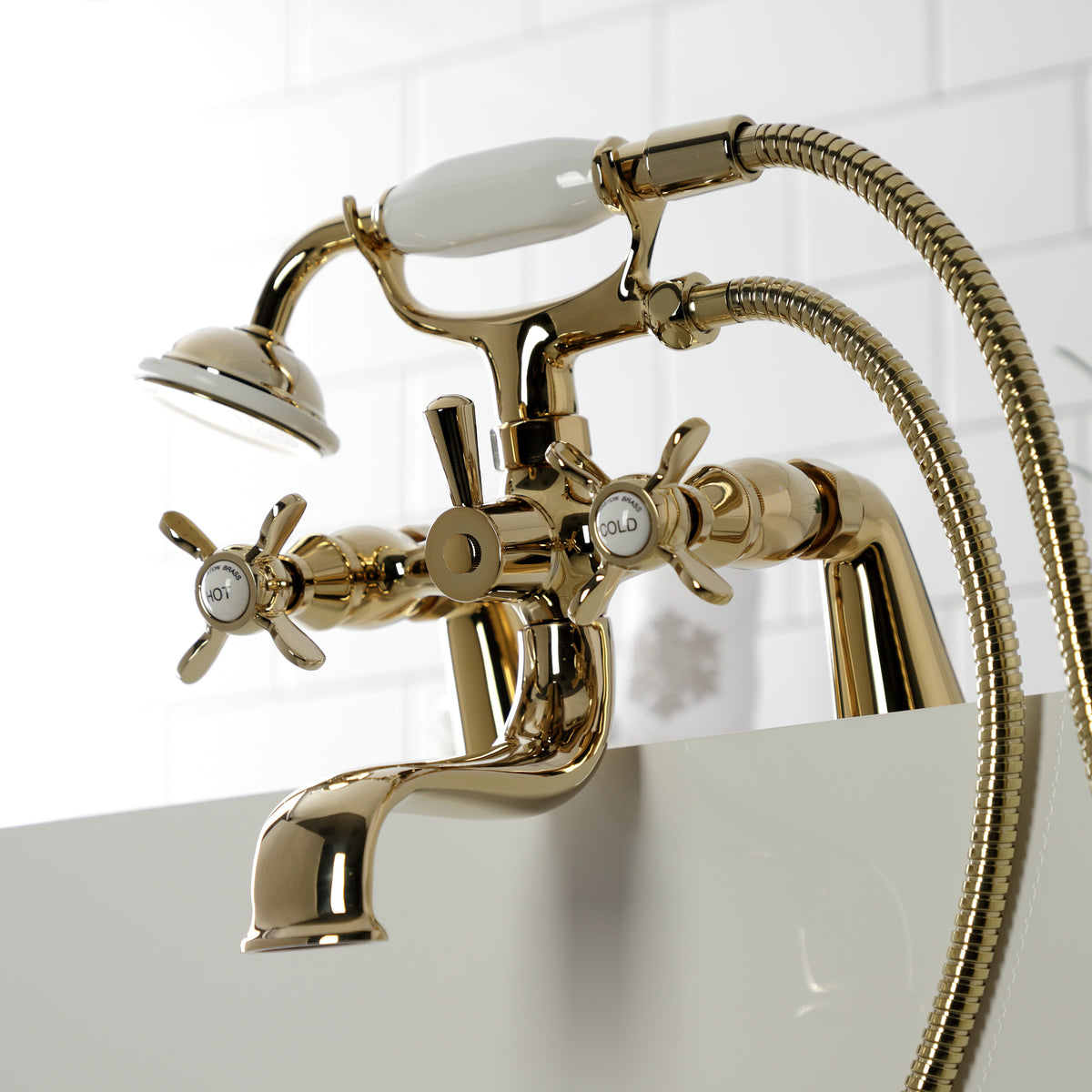 Essex Deck Mount Clawfoot Tub Faucet with Hand Shower