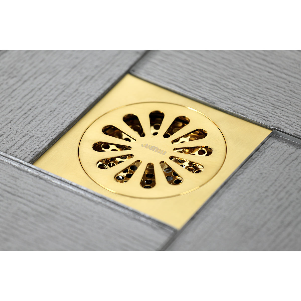 Kingston Brass Watercourse Sunburst 4&quot; Square Grid Shower Drain