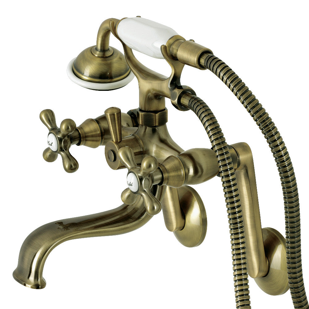 Kingston Wall Mount Clawfoot Tub Faucet with Hand Shower