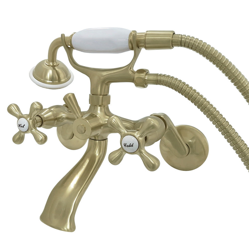 Kingston Wall Mount Clawfoot Tub Faucet with Hand Shower