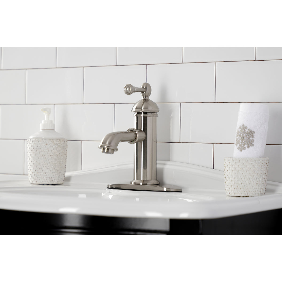 Kingston Brass KS7418BL Paris Single Lever Handle Bathroom Faucet