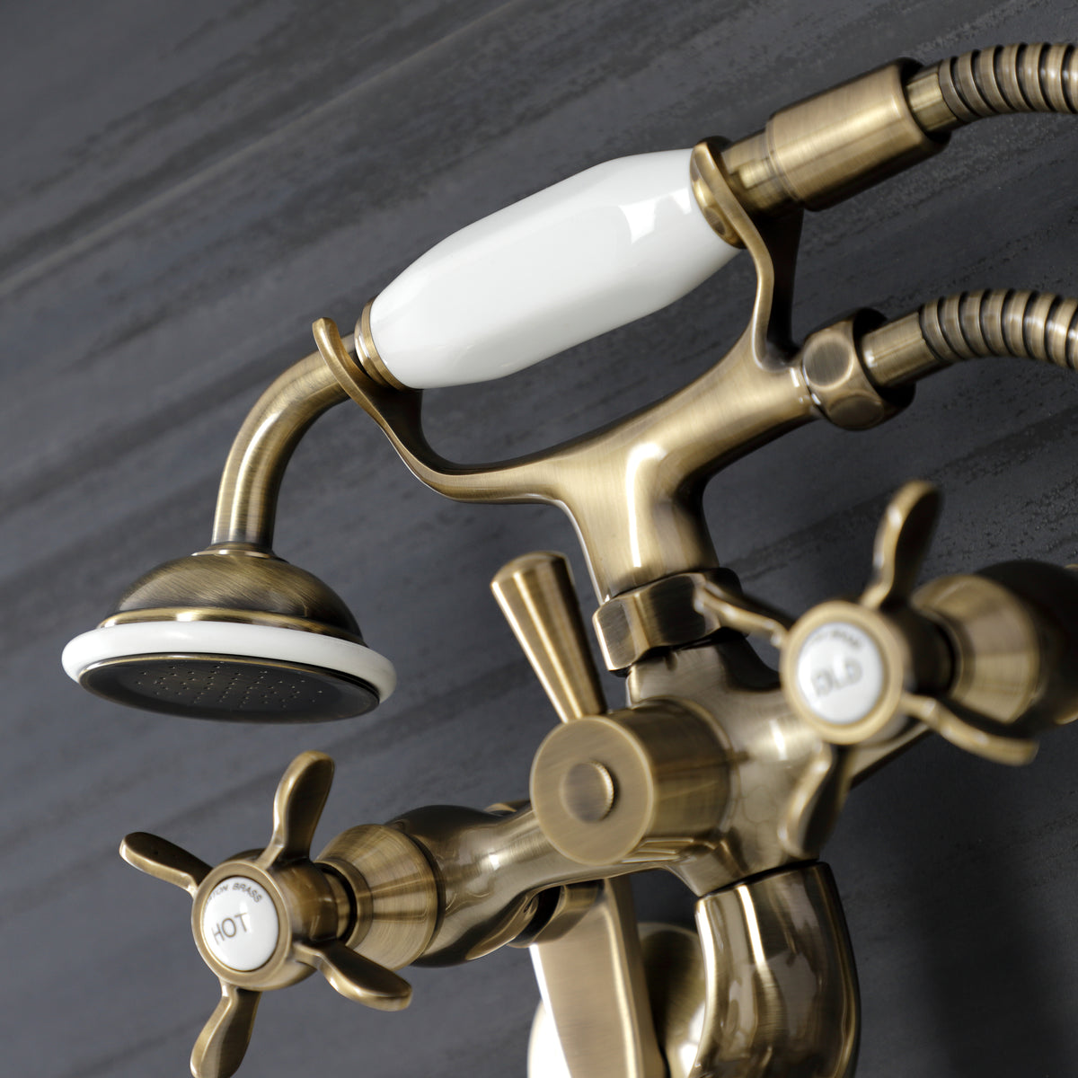 Essex Wall Mount Clawfoot Tub Faucet with Hand Shower