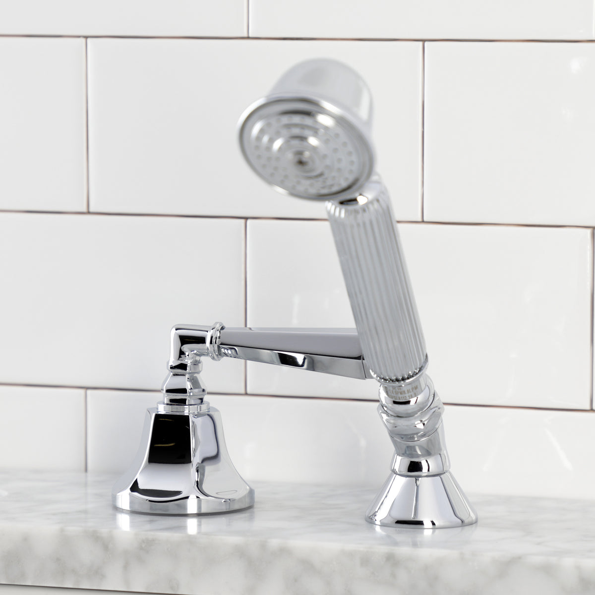 Kingston Brass Deck Mount Hand Shower with Diverter for Roman Tub Faucet