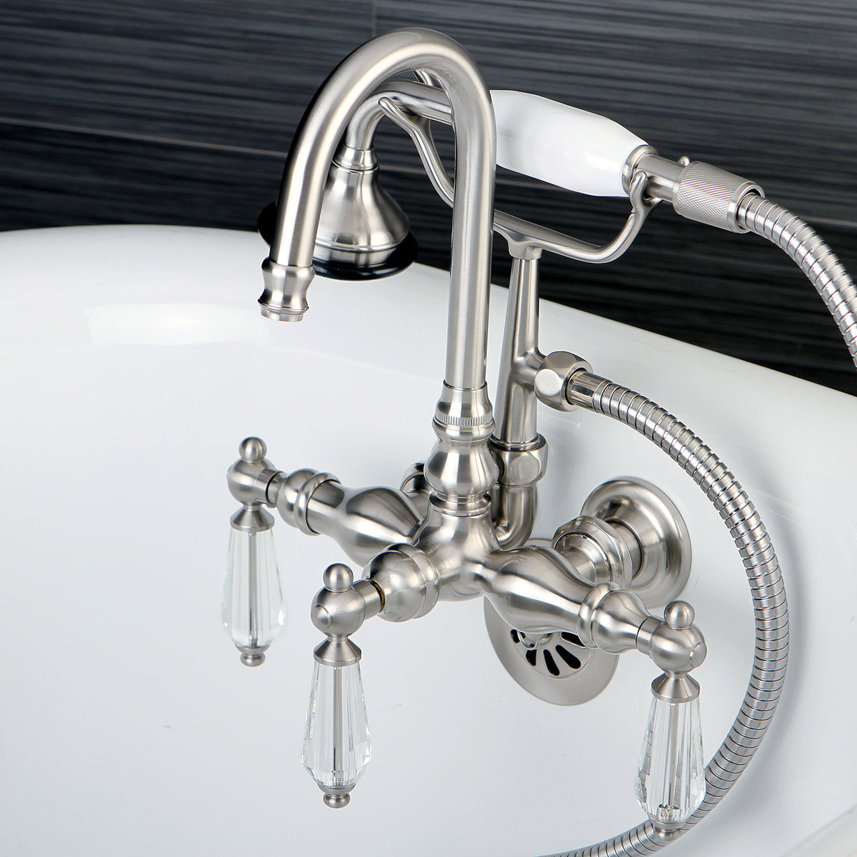 Aqua Vintage Wilshire Wall Mount Clawfoot Tub Faucet