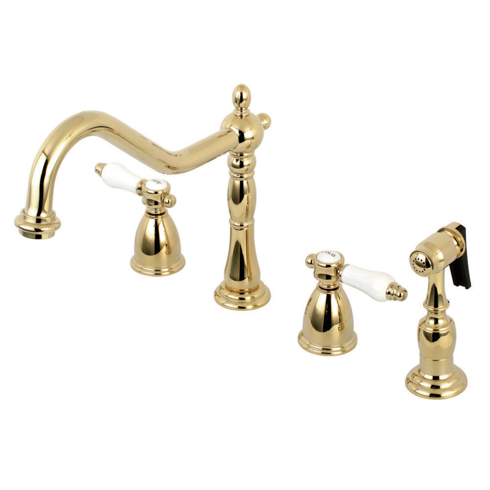 Kingston Brass KB1798BPLBS Widespread Kitchen Faucet
