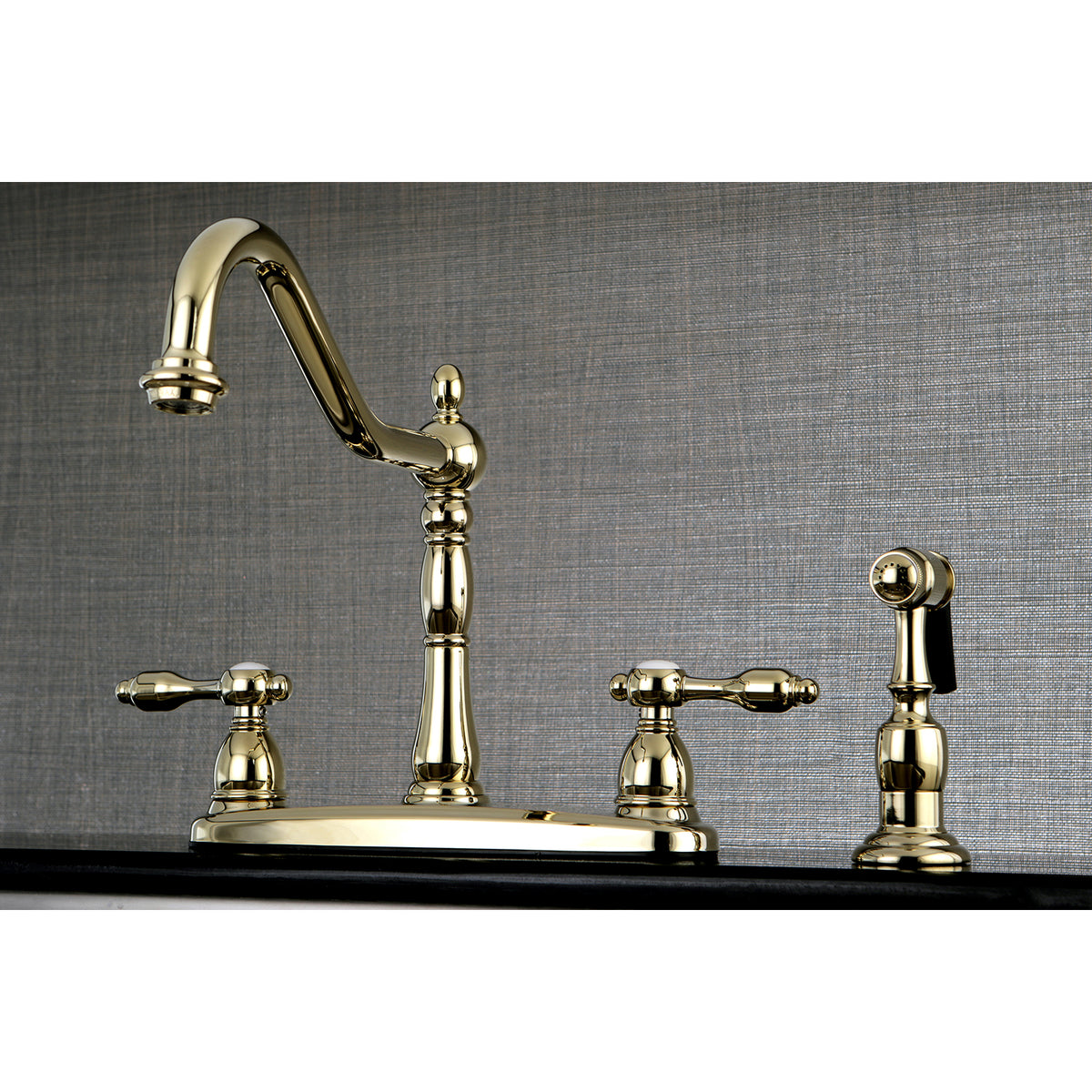 Kingston Brass KB1751TALBS Tudor Centerset Kitchen Faucet