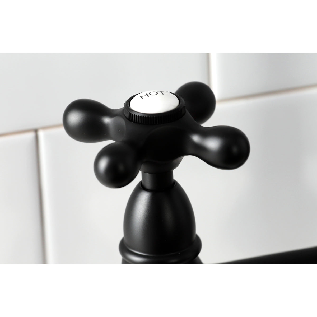 Kingston Brass KS1270AXBS Heritage Bridge Kitchen Faucet with Brass Sprayer