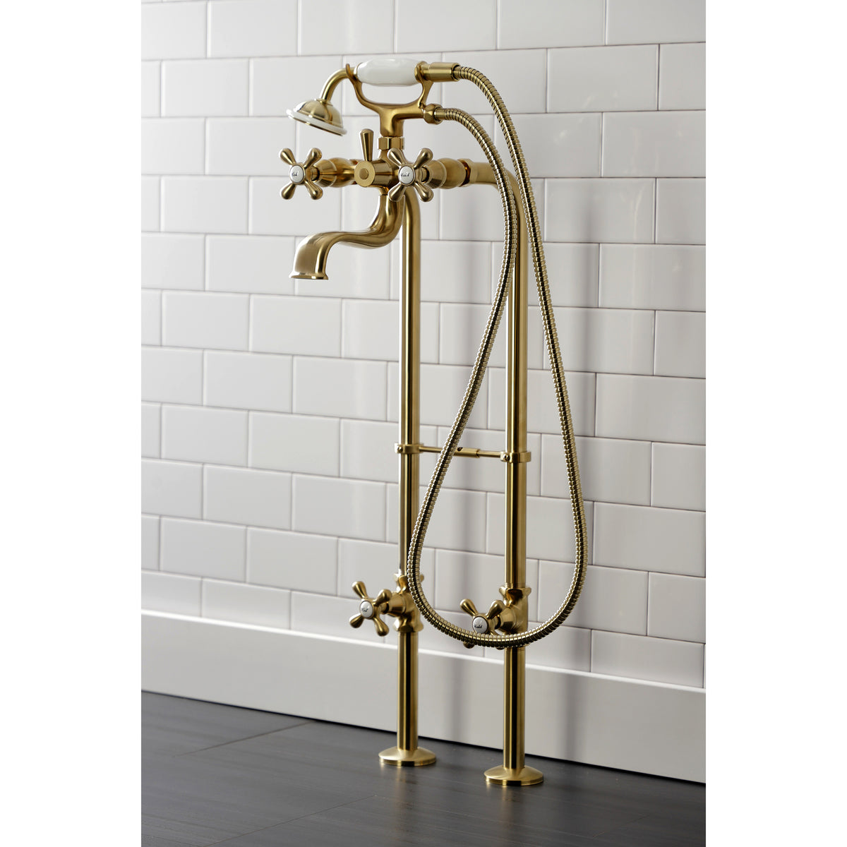 Kingston Freestanding Clawfoot Tub Faucet Package with Supply Line