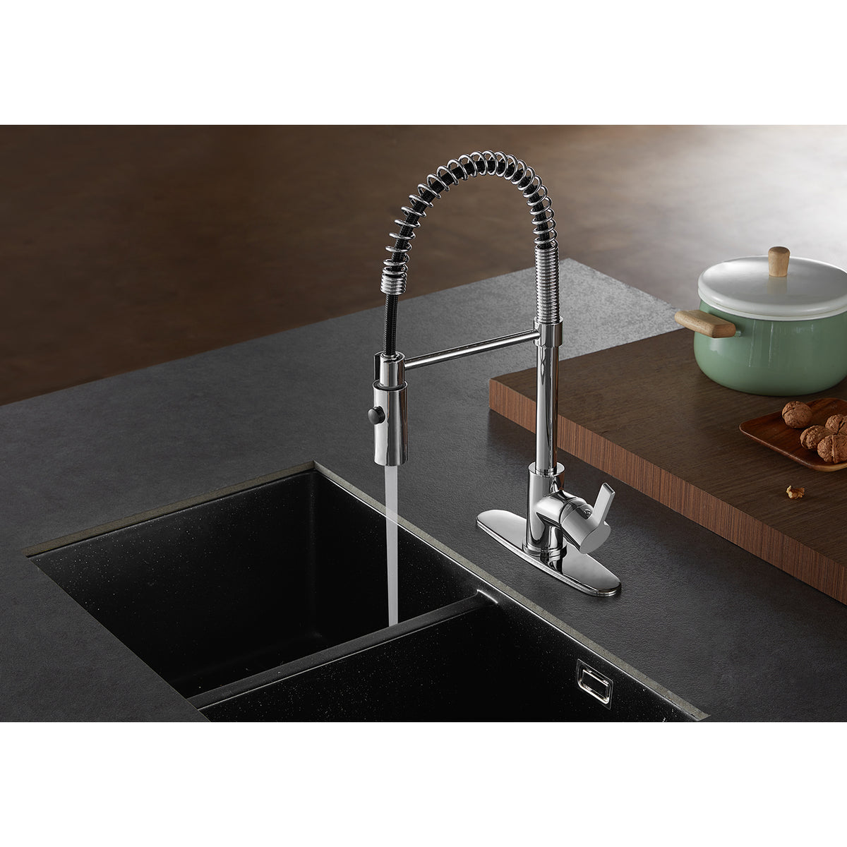Gourmetier LS8777CTL Continental Single-Handle Pre-Rinse Kitchen Faucet