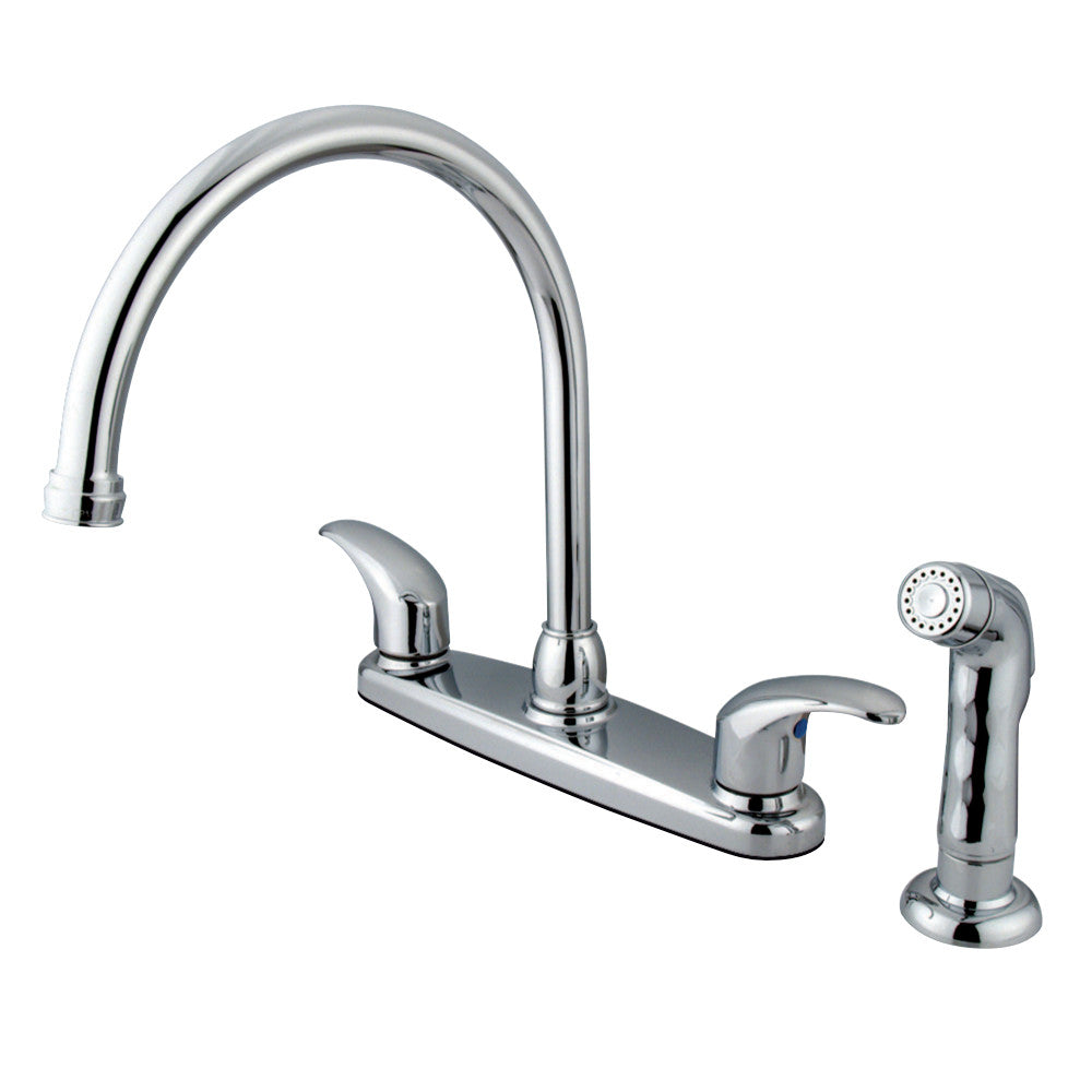 Kingston Brass KB6798LLSP 8-Inch Centerset Kitchen Faucet