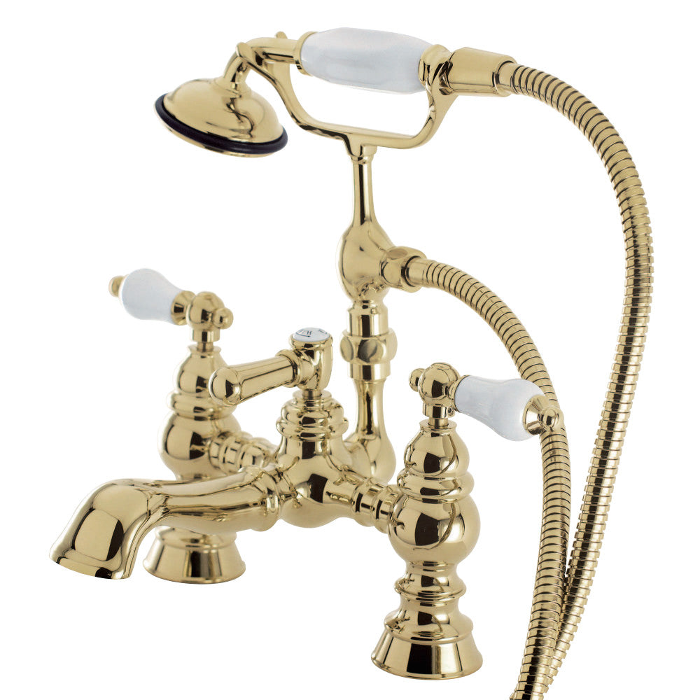 Vintage 7-Inch Deck Mount Tub Faucet with Hand Shower