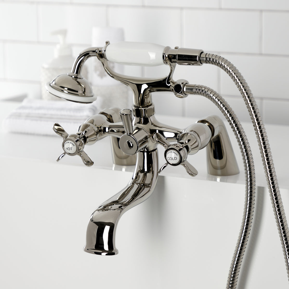 Essex Deck Mount Clawfoot Tub Faucet with Hand Shower