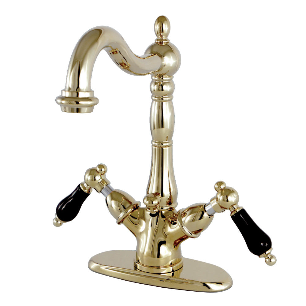 Kingston Brass KS1435PKL Duchess Two-Handle Bathroom Faucet with Brass Pop-Up and Cover Plate