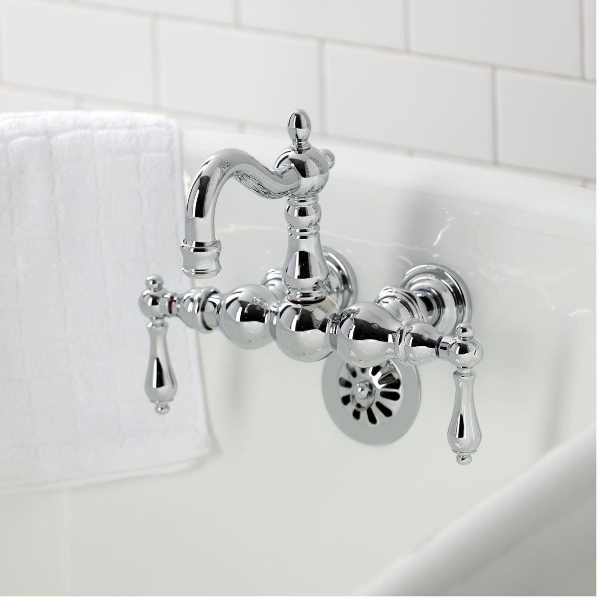 Heritage 3-3/8&quot; Tub Wall Mount Clawfoot Tub Faucet