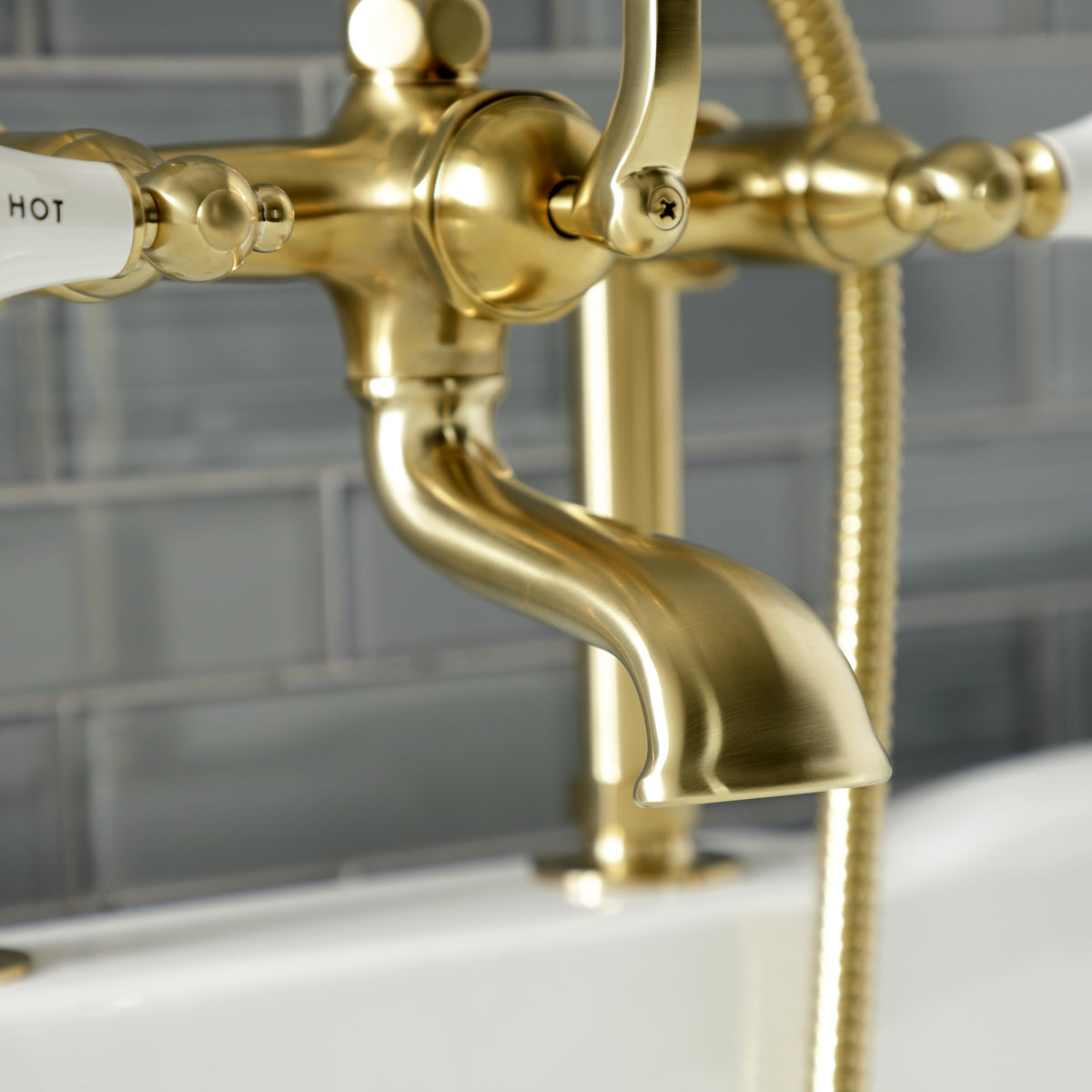 Auqa Vintage Deck Mount Clawfoot Tub Faucet