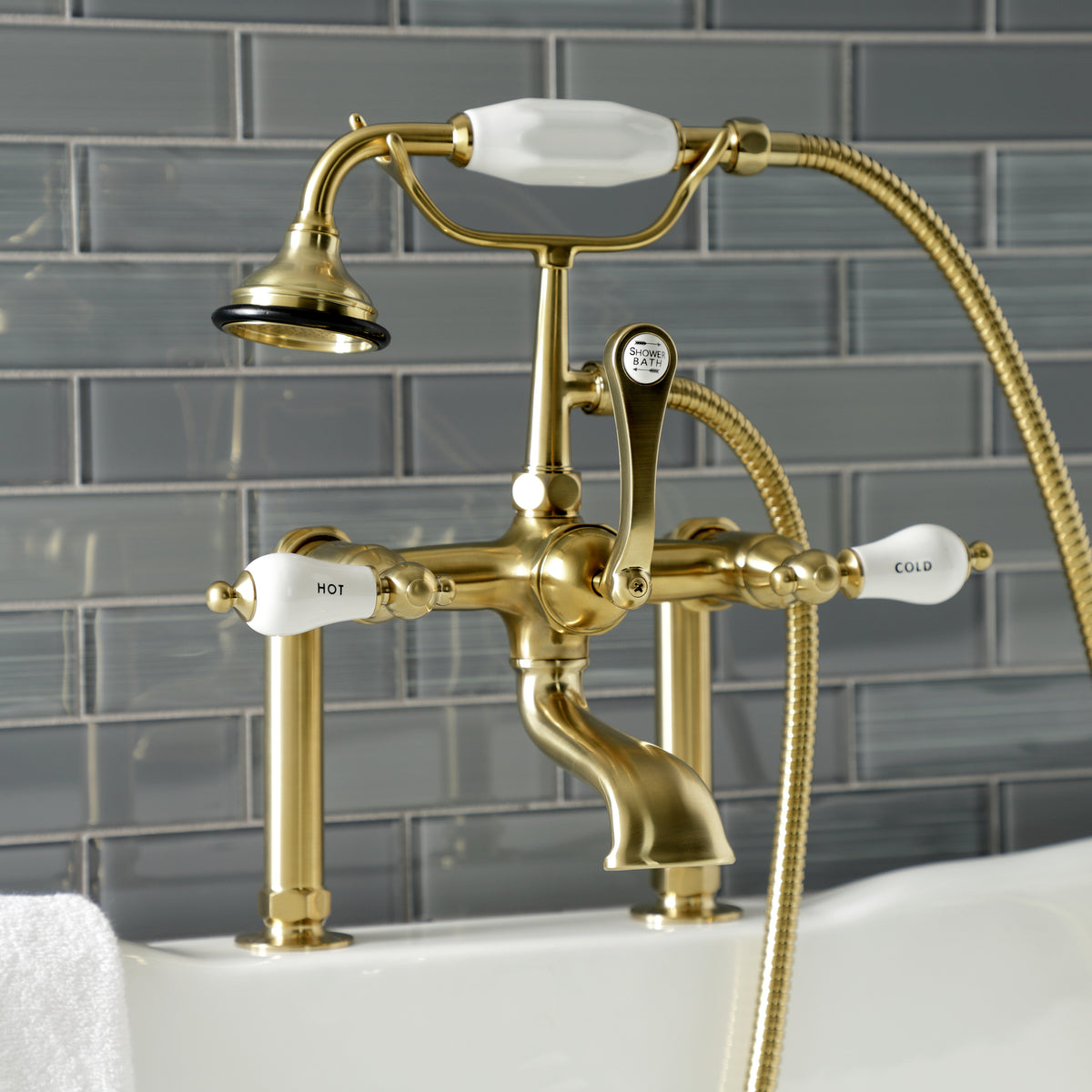 Auqa Vintage Deck Mount Clawfoot Tub Faucet