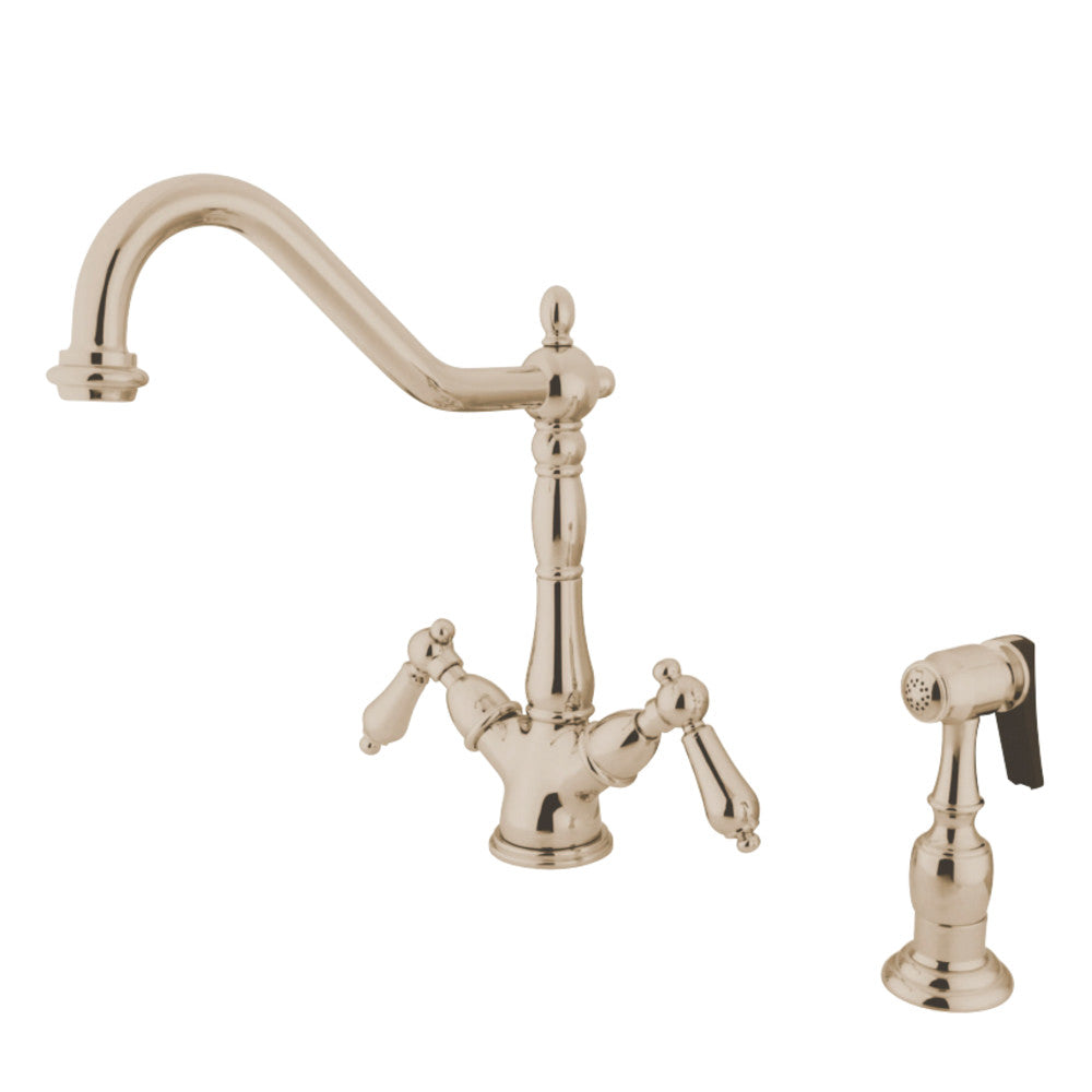 Kingston Brass KS1235ALBS 8-Inch Kitchen Faucet