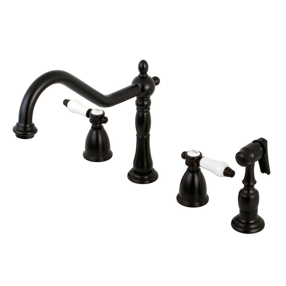 Kingston Brass KB1798BPLBS Widespread Kitchen Faucet