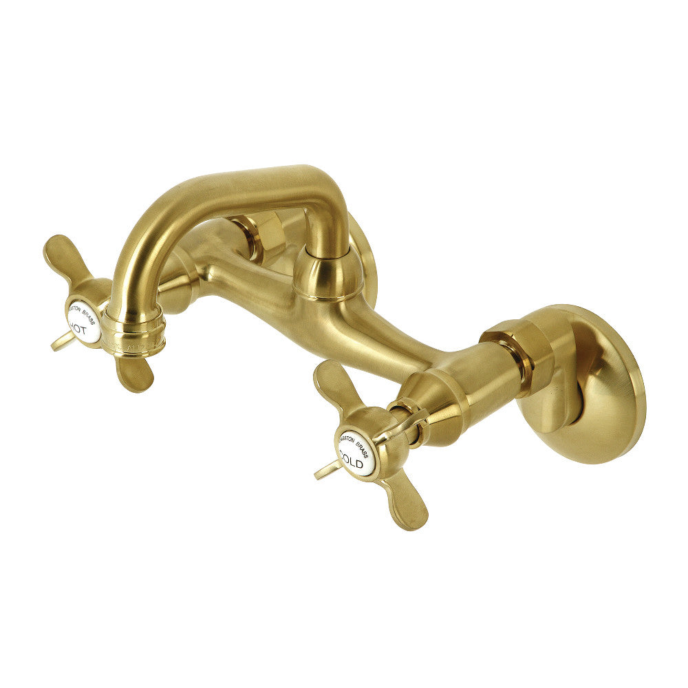 Kingston Brass KS112SB Two-Handle Wall Mount Bar Faucet