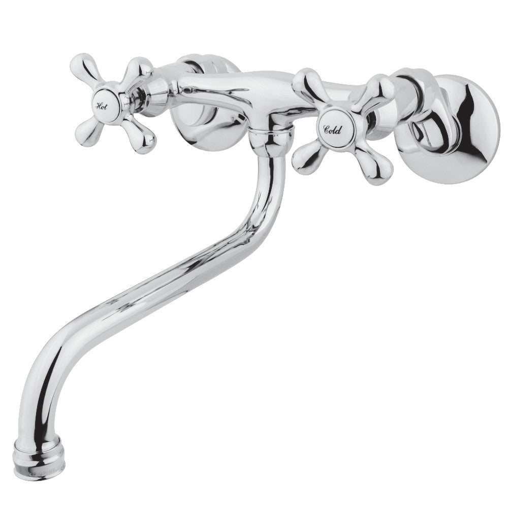 Kingston Brass KS215SN Kingston Two Handle Wall Mount Bathroom Faucet