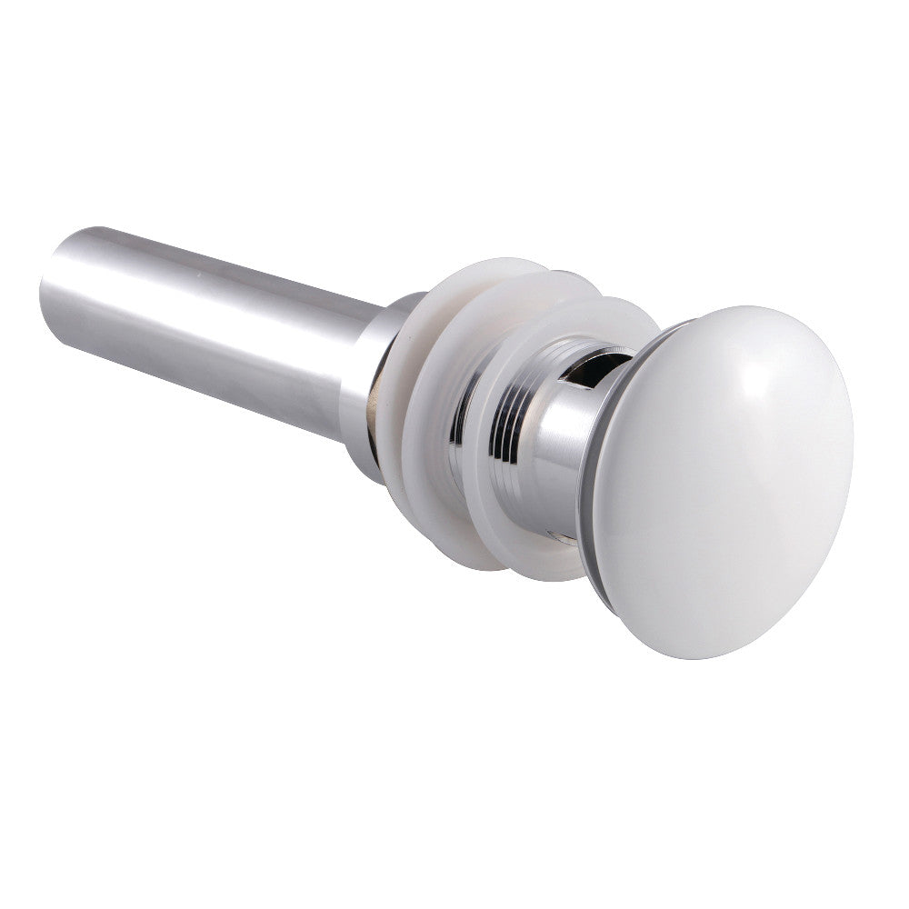 Kingston Brass Push Pop-Up Drain with Overflow Hole, 22 Gauge