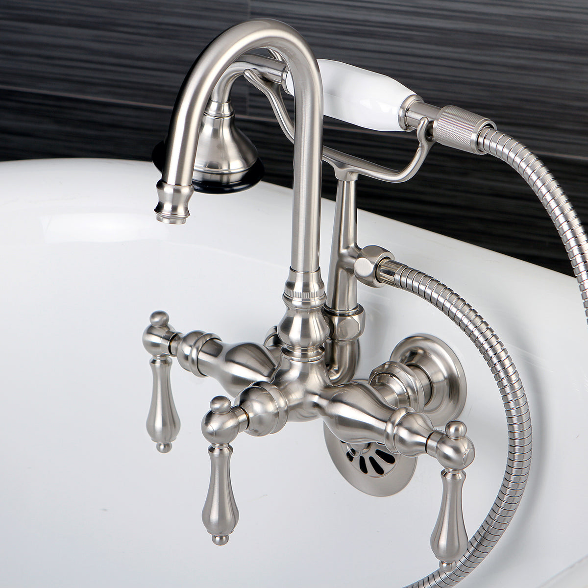 Aqua Vintage Wall Mount Clawfoot Tub Faucet