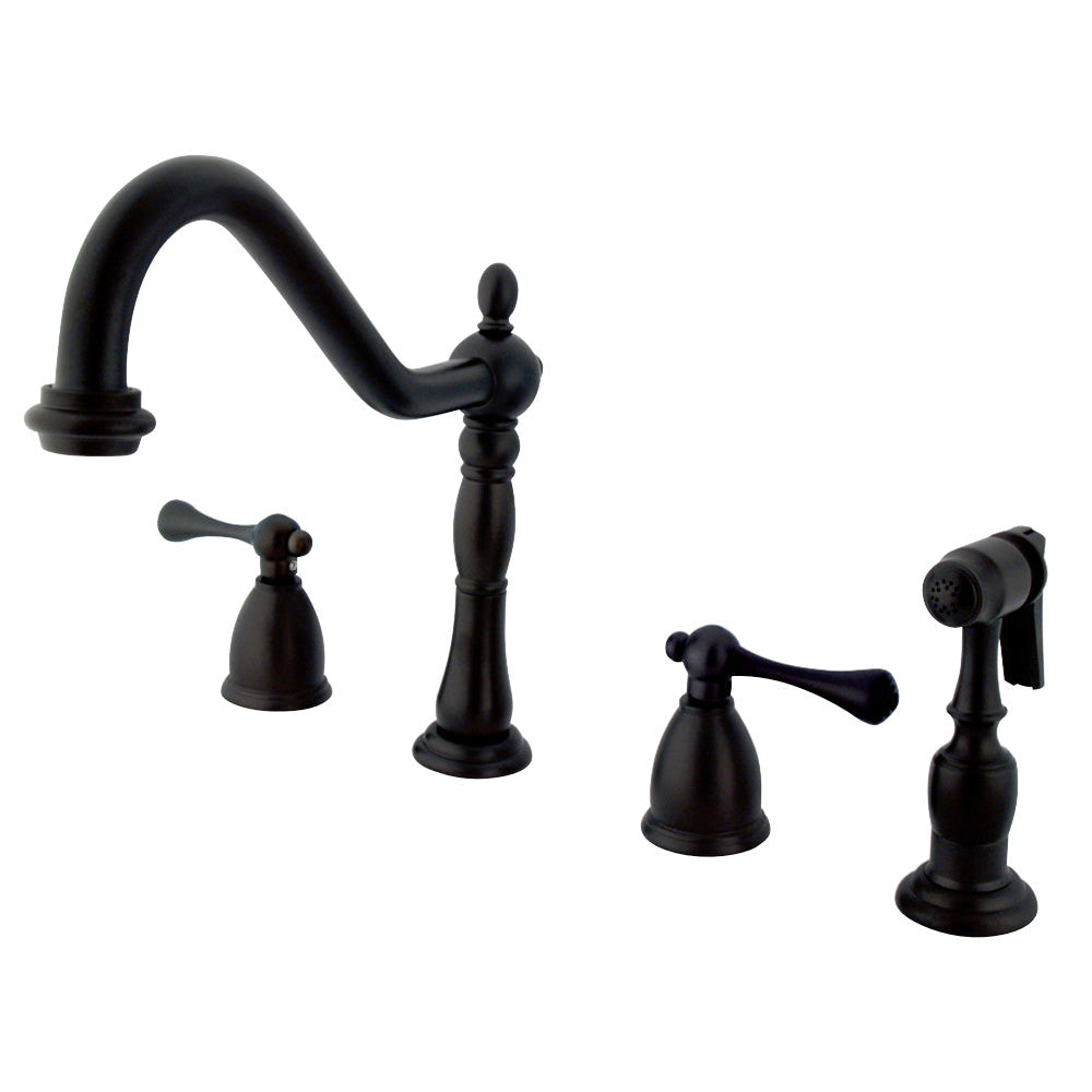Kingston Brass KB1798BLBS Widespread Kitchen Faucet