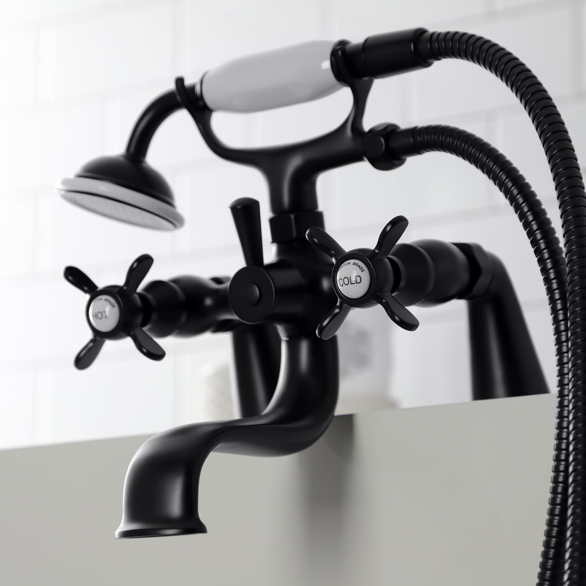 Essex Deck Mount Clawfoot Tub Faucet with Hand Shower